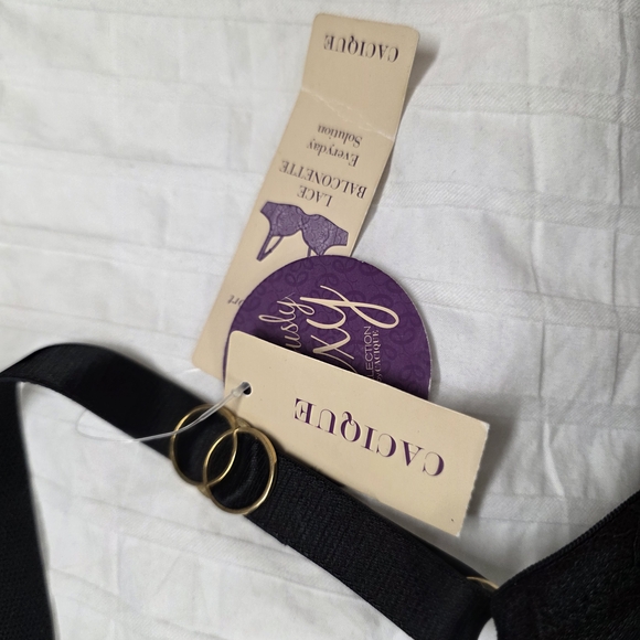 Cacique 42F Bra Sexy Lace Half Cup Balconette Underwire - Picture 5 of 8